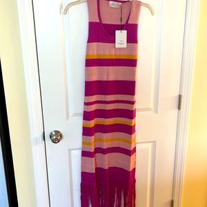 Adelyn Rae “Anne” Striped Fringe Sweater Dress
